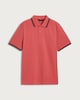 image 4 of F&F Cotton Rich Tipped Short Sleeved Polo Shirt in Orange