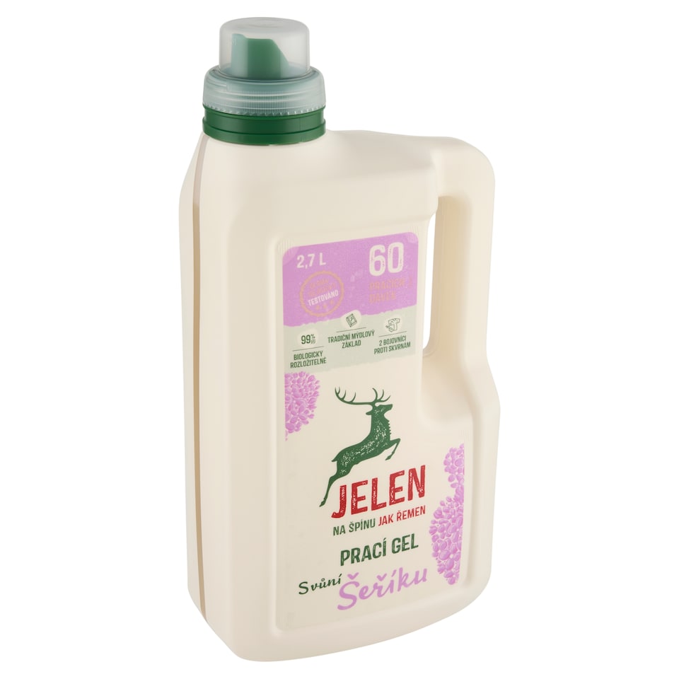 Obrázek 1 pro produkt Jelen Prací gel s vůní šeříku 60 pracích dávek 2,7l