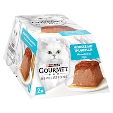 Purina Gourmet Revelations pástétom tonhallal és szósszal nedves macskaeledel 2 x 57 g (114 g)