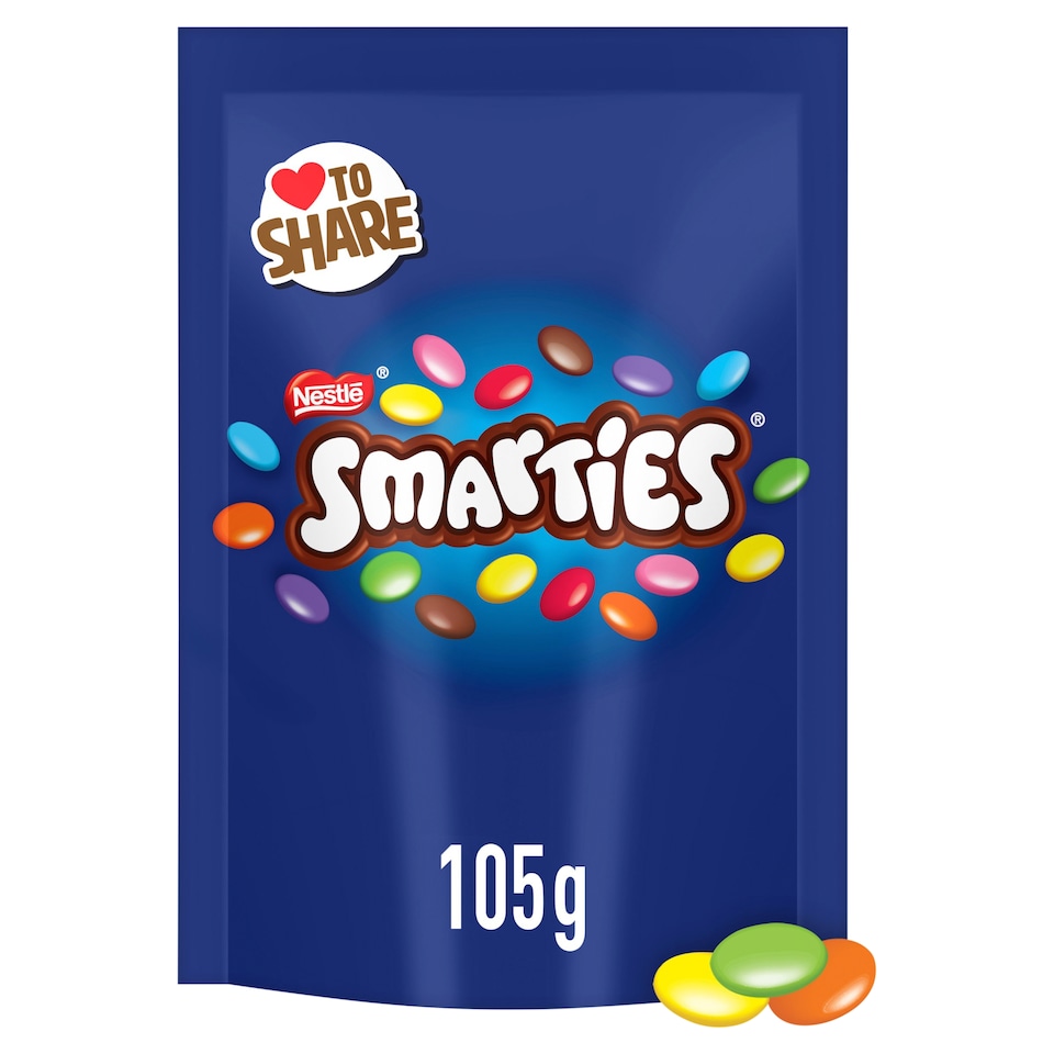 image 1 of Smarties Milk Chocolate Sharing Bag 105g 