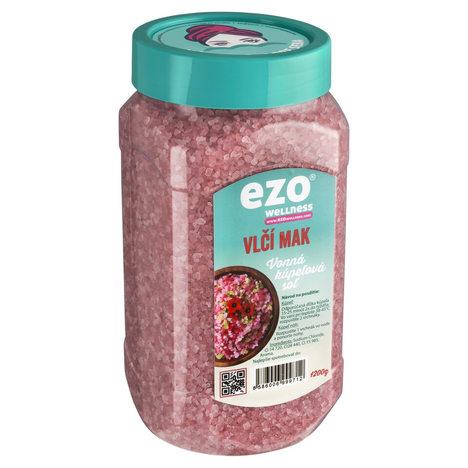 obrázok 1 z Ezo Wellness vlčí mak vonná kúpeľová soľ 1200 g