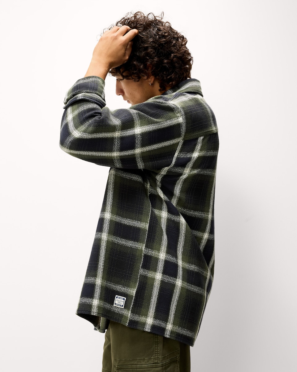 image 1 of RDA Pure Cotton Check Shirt in Green