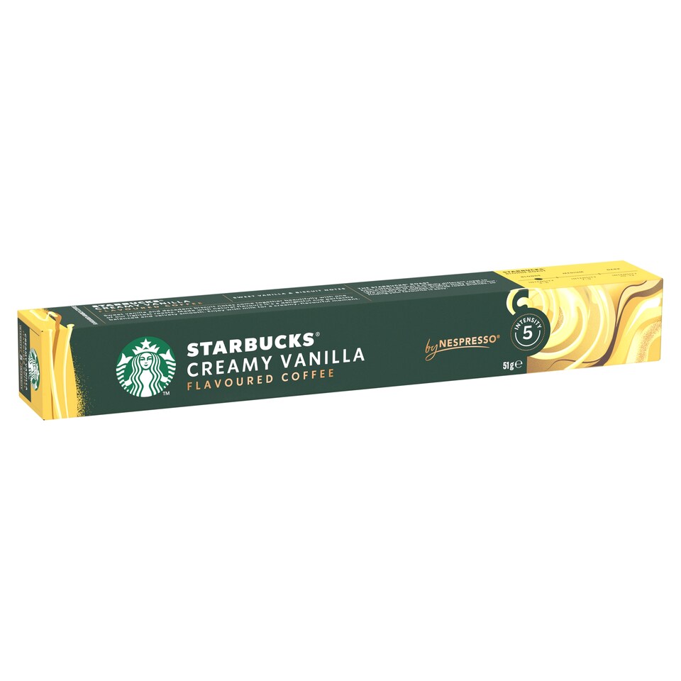 image 1 of Starbucks by Nespresso Creamy Vanilla Flavoured Ground Roasted Coffee Capsules 10 pcs 51 g