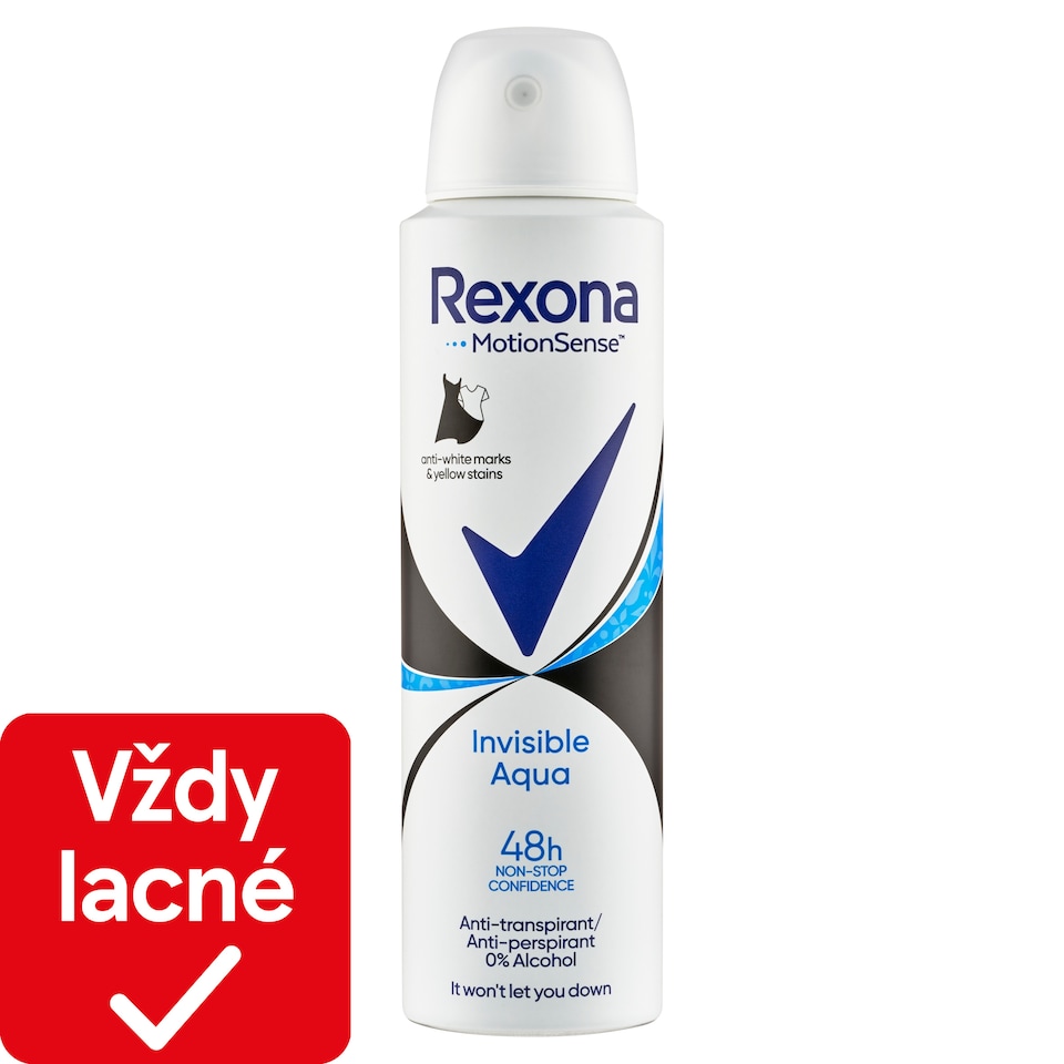 obrázok 1 z Rexona Invisible Aqua antiperspirant sprej 150 ml