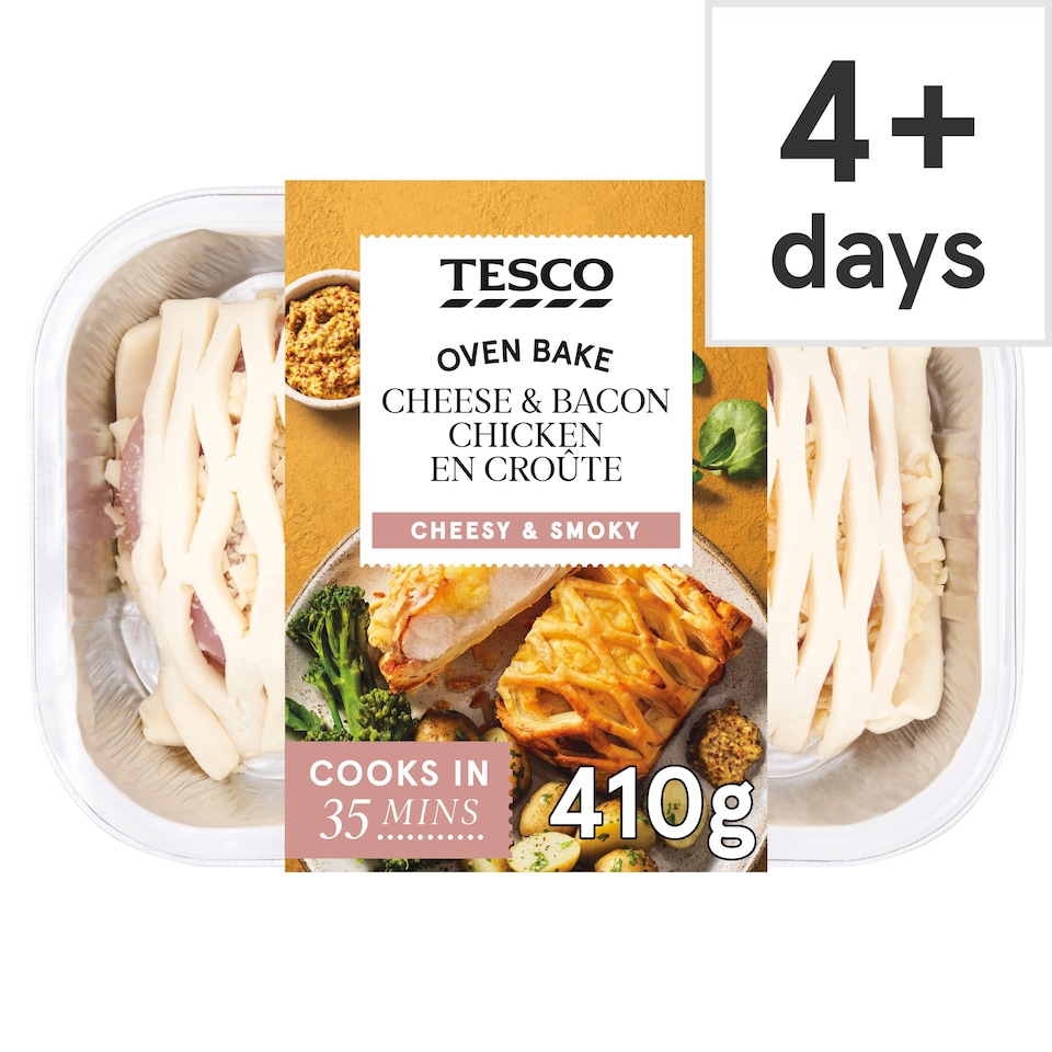 Tesco Cheese & Bacon En Croute 410G