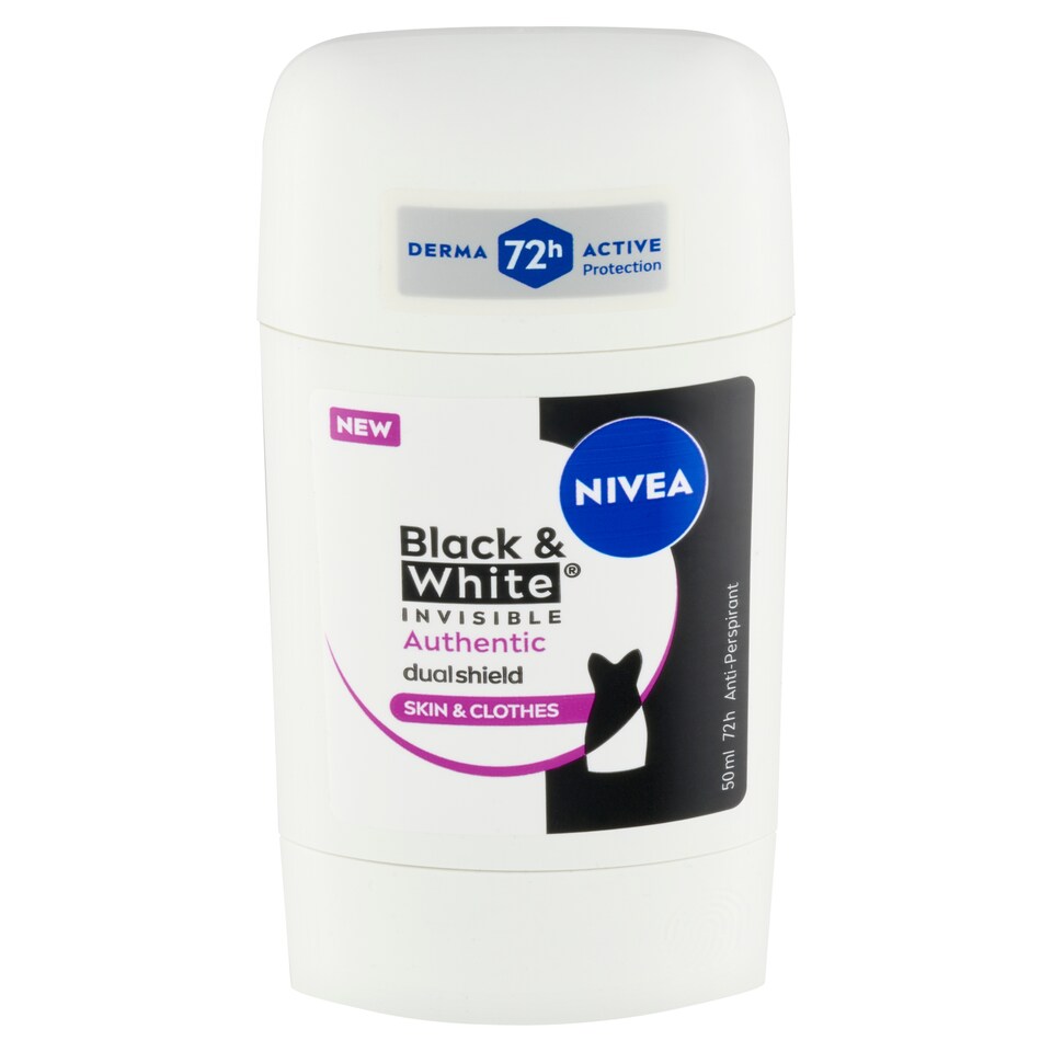 obrázok 1 z Nivea Black & White Authentic Tuhý antiperspirant 50 ml
