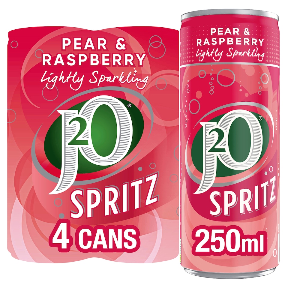 image 1 of J2O Spritz Sparkling Pear & Raspberry Cans 4x250ml