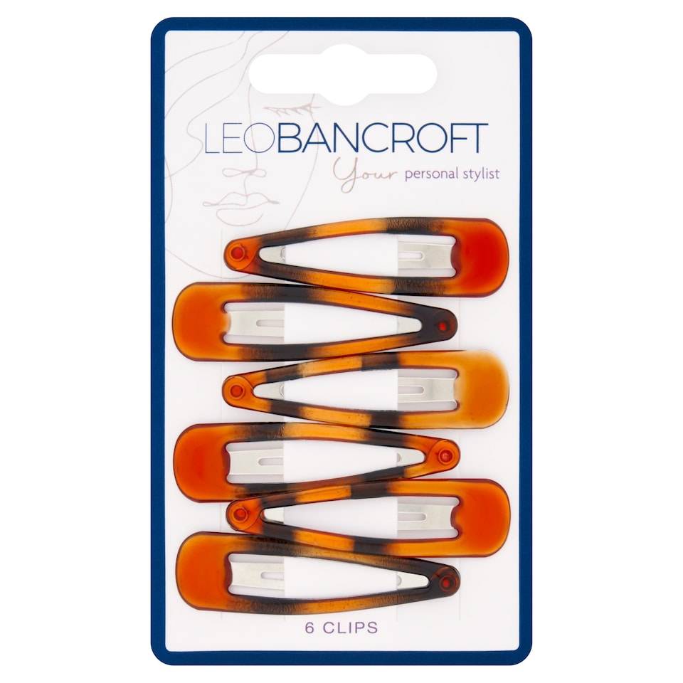 Leo Bancroft Curl Clips Tort 6 Pack