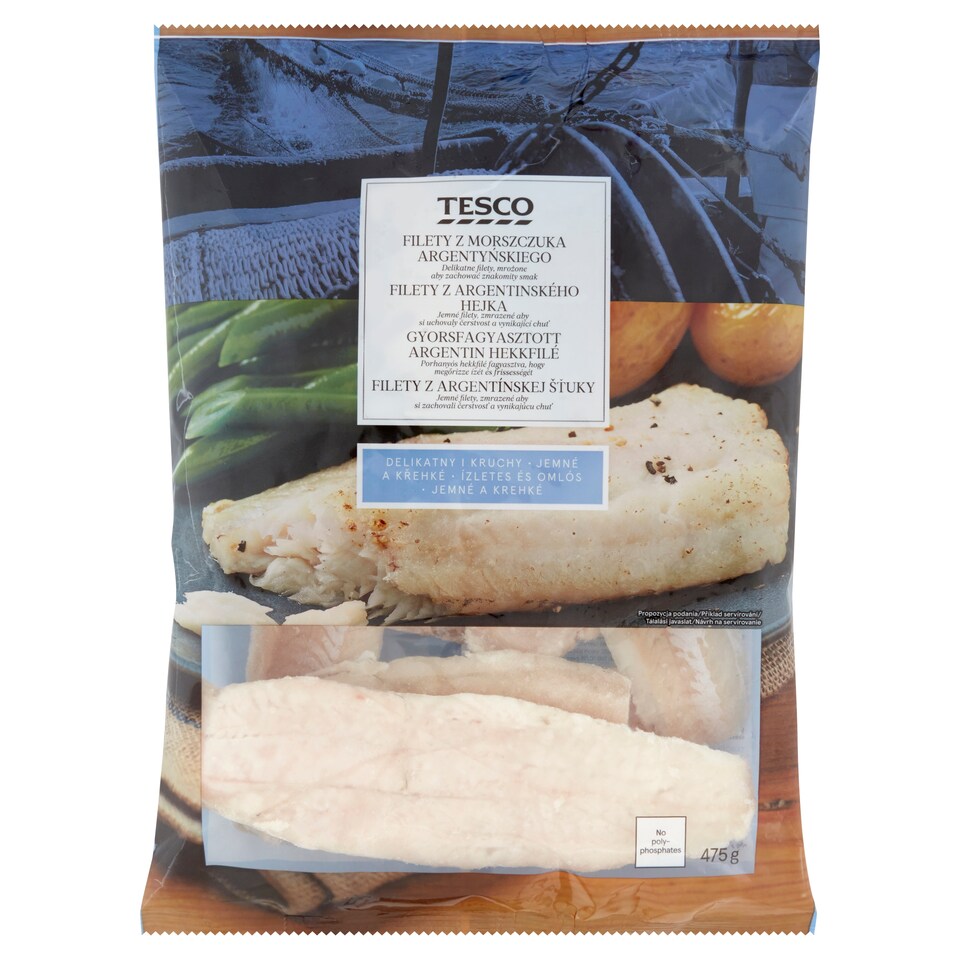 Tesco Quick-Frozen Argentine Hake Fillets 475 g