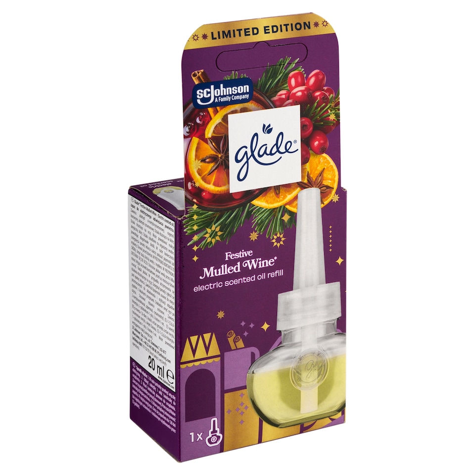 Obrázek 1 pro produkt Glade Festive Mulled Wine elektrický tekutý osvěžovač vzduchu náplň 20ml