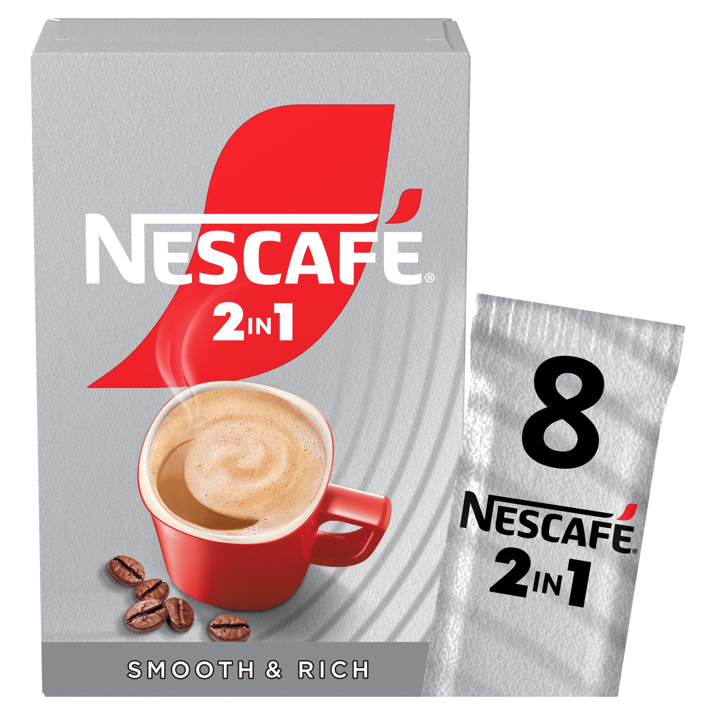 Nescafe 2 in 1 Coffee Sachets 8 x 9g (72g) - Tesco Groceries