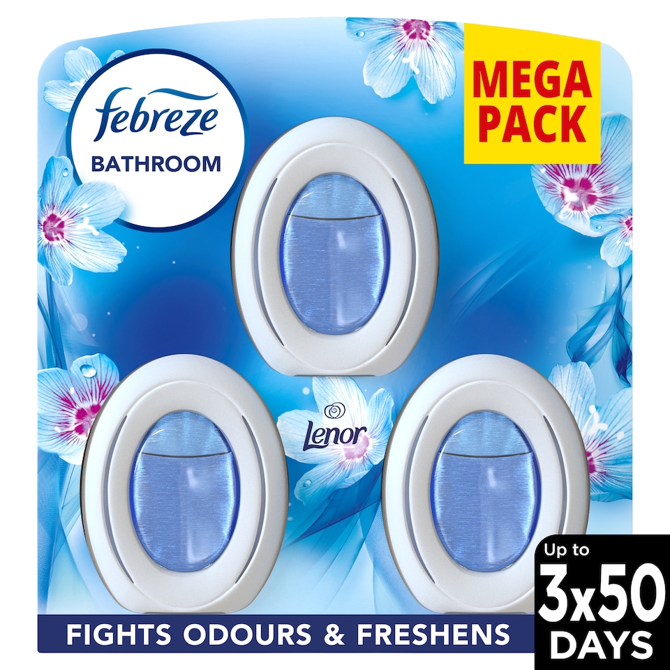 image 1 of Febreze Bathroom Air Freshener Spring Awakening 3 x 7.5ml