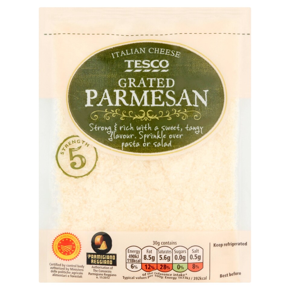 Tesco Grated Parmesan Cheese 50G