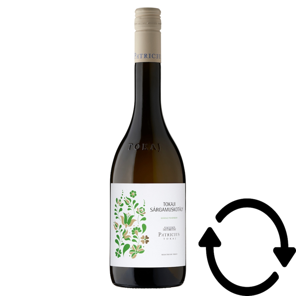 Tokaji Sárgamuskotály száraz fehérbor 12% 750 ml