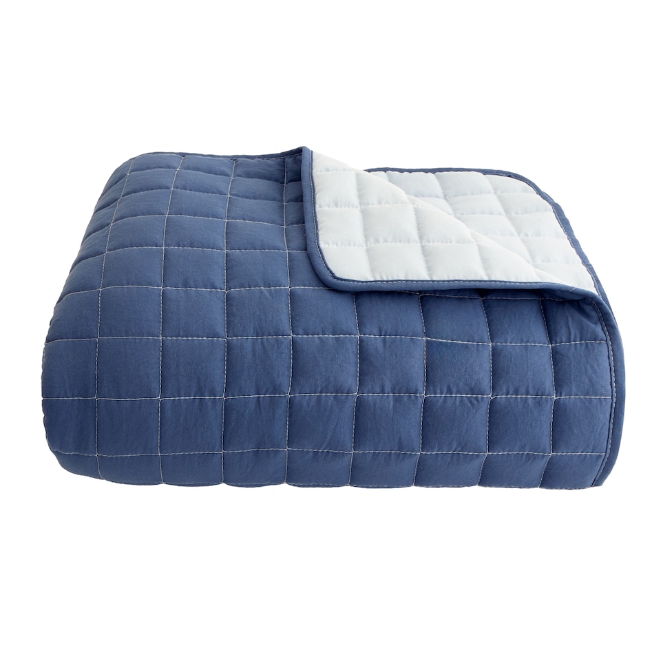 image 1 of Silentnight Supersoft Navy Quilted Bedspread