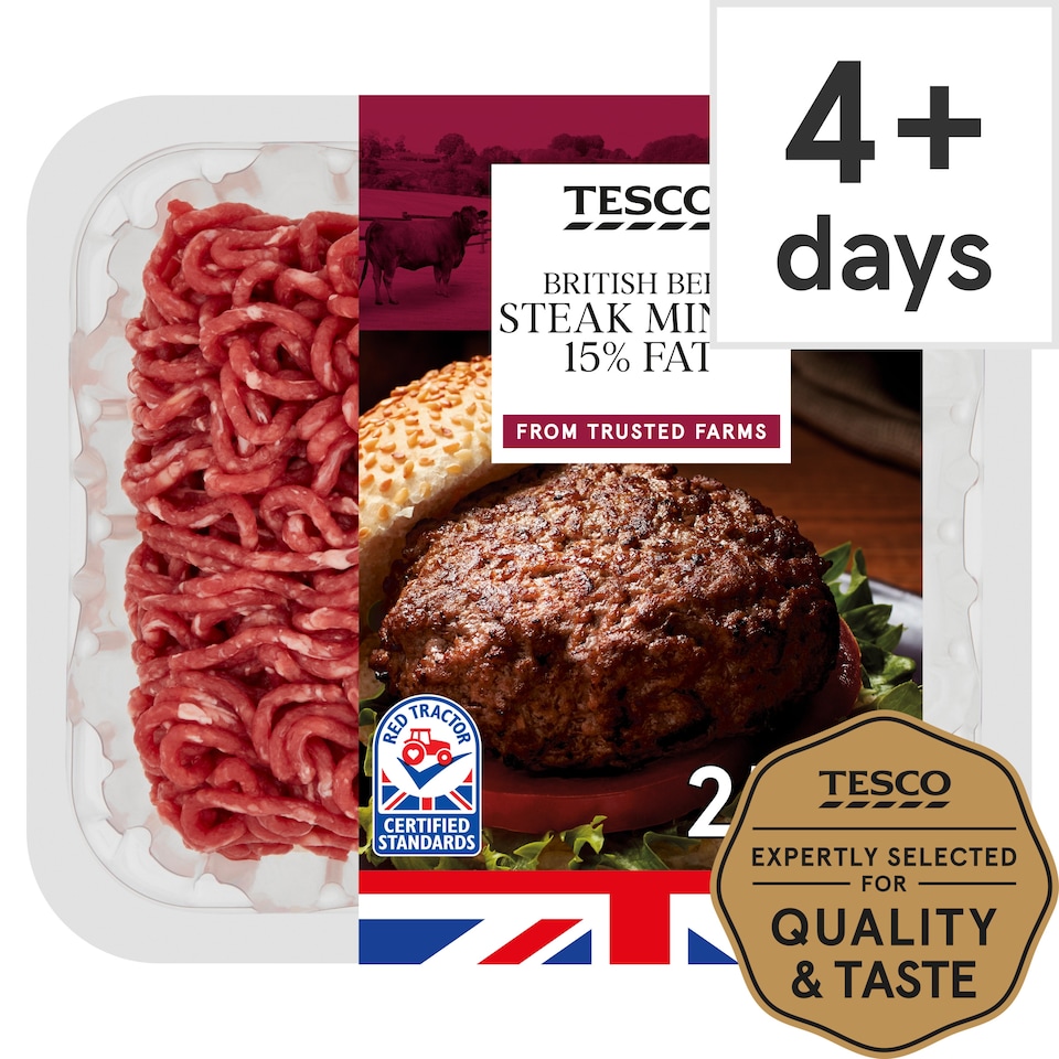 Tesco Lean Beef Steak Mince 5% Fat 250G