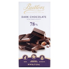 Butlers 78% Dark Chocolate Bar 90G