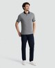 image 1 of F&F Cotton Rich Geometric Print Polo Shirt in Navy