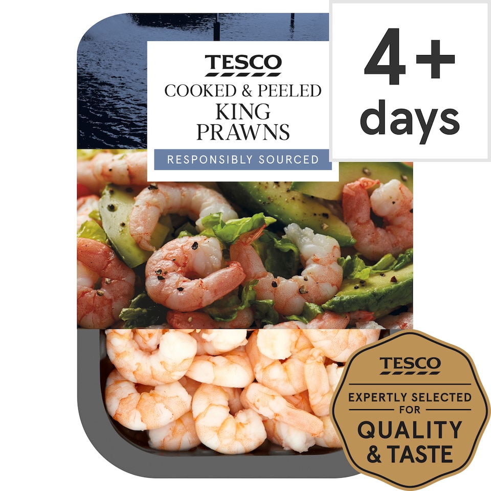 Tesco Cooked And Peeled King Prawns 150G