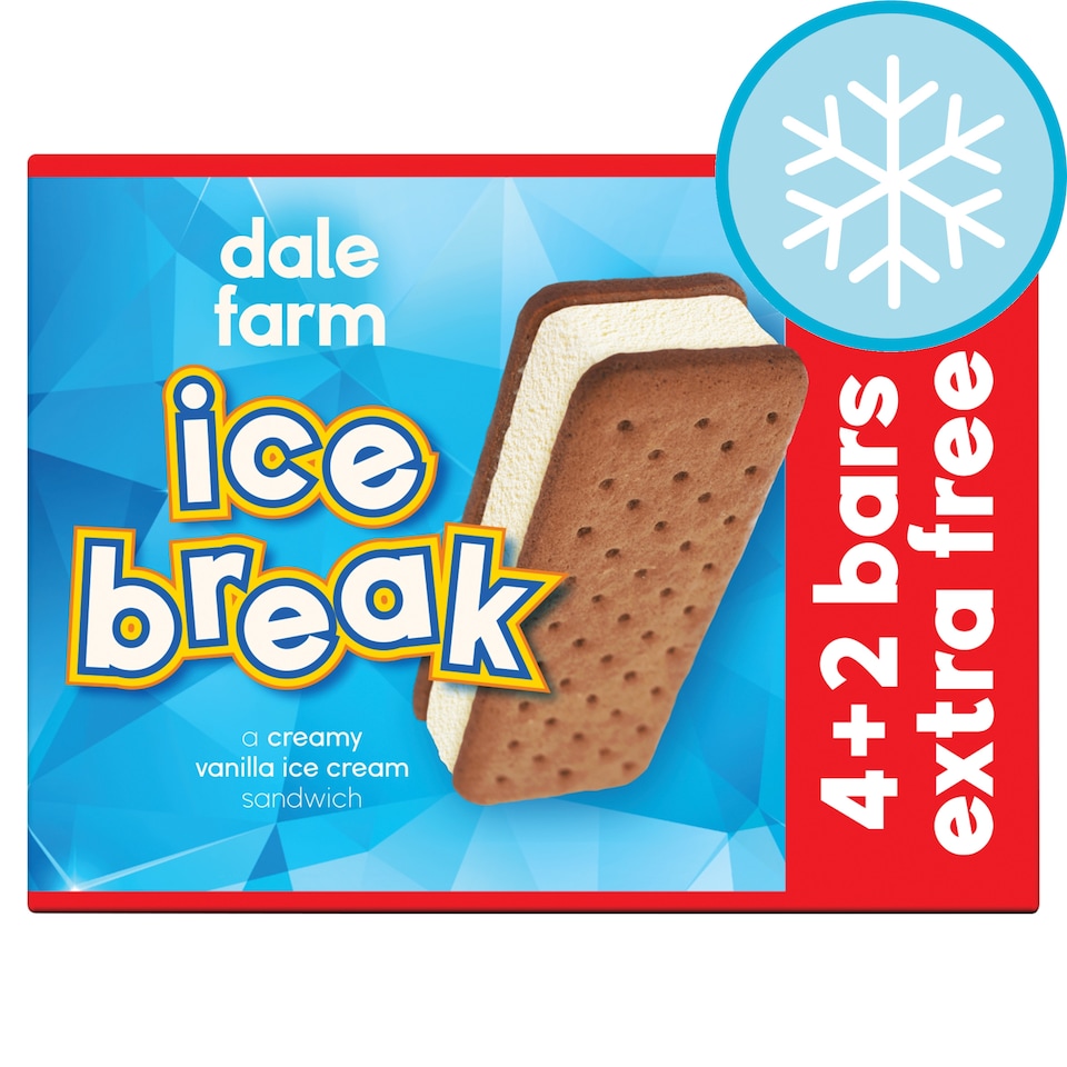 Dale Farm Ice break Vanilla Ice Cream Sandwich 6 x 115ml