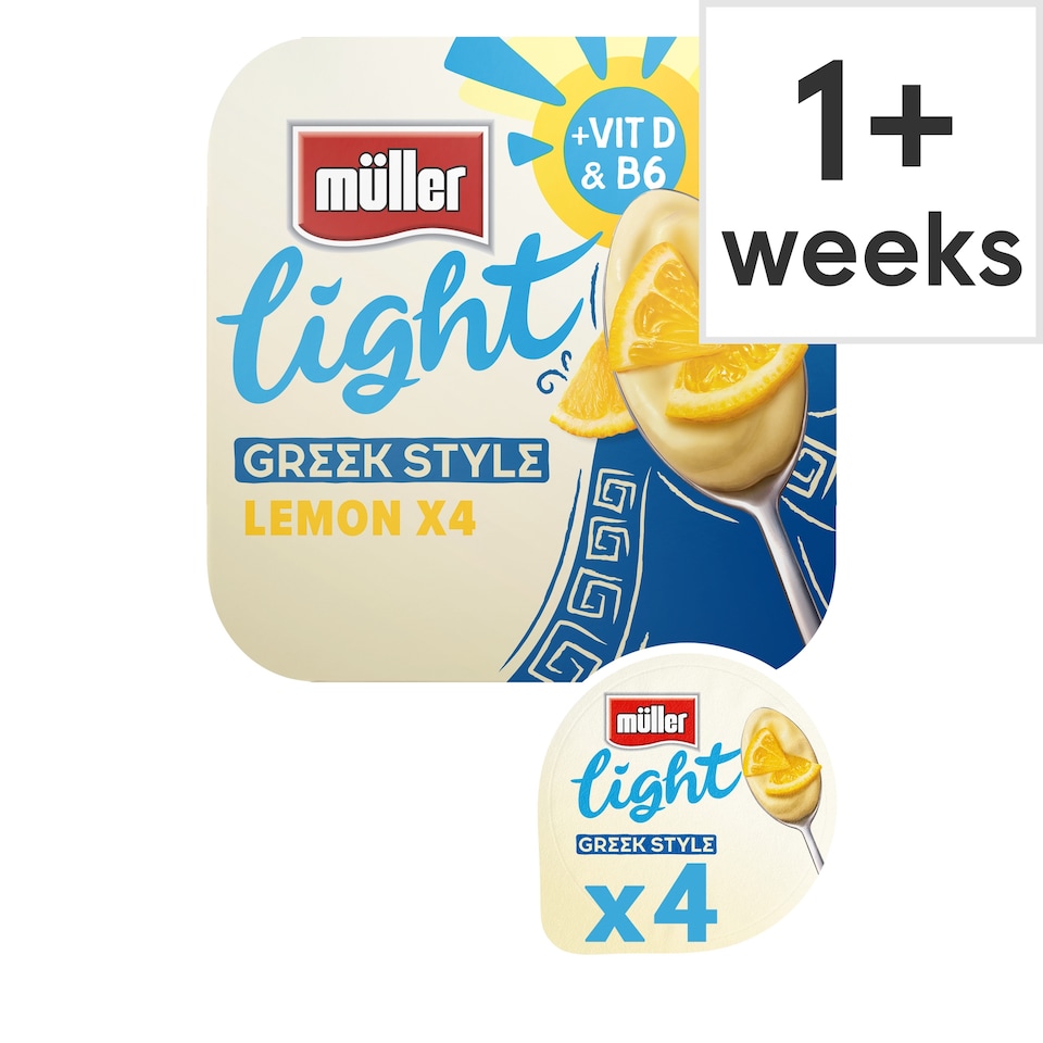 image 1 of Muller Light Greek Style Lemon Yogurt 4X115g
