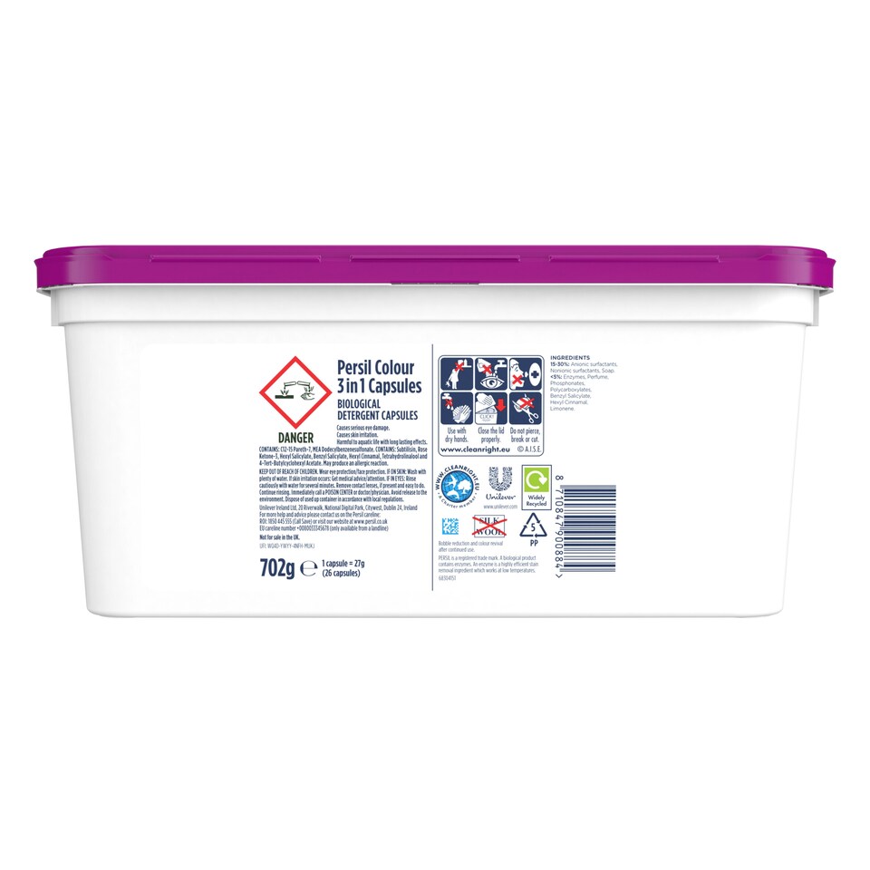 image 1 of Persil 3 In 1 Colour Capsules 26 Wash