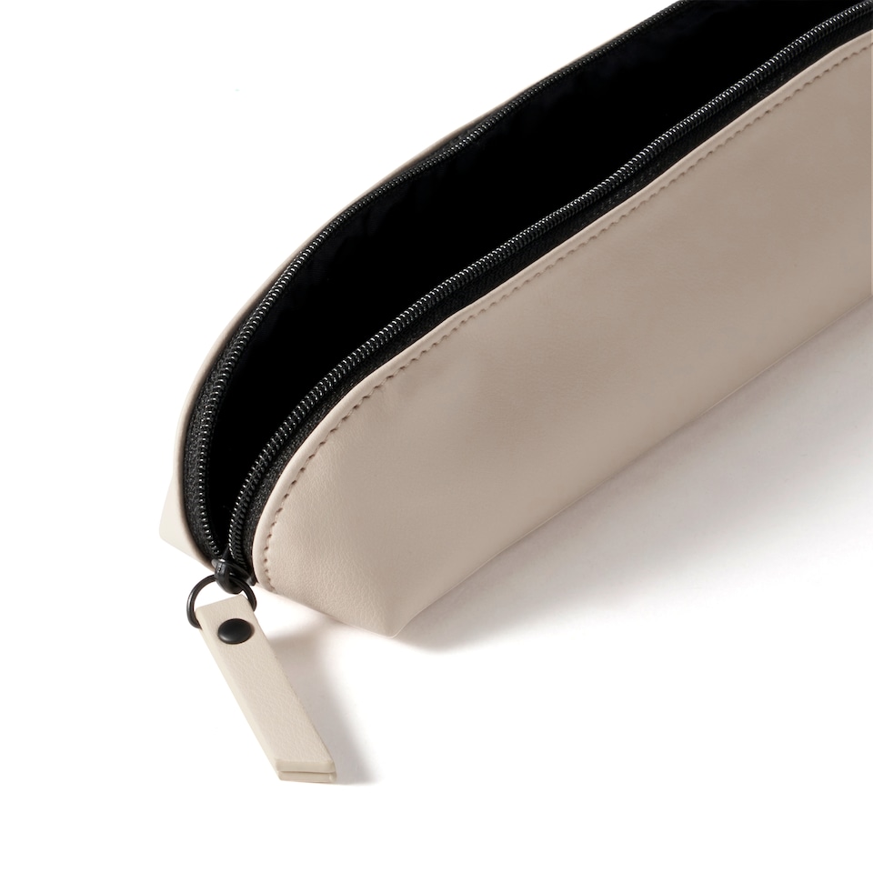 image 1 of Paperchase Agenzio Oatmeal Pencil Case