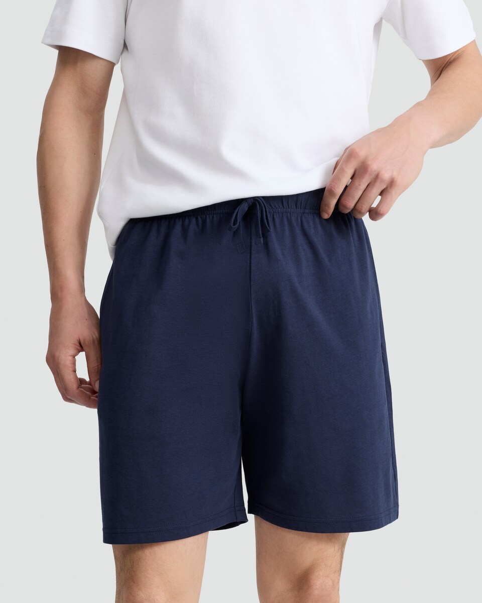 image 1 of F&F 2-Pack Cotton Rich Drawstring Pyjama Shorts in Grey