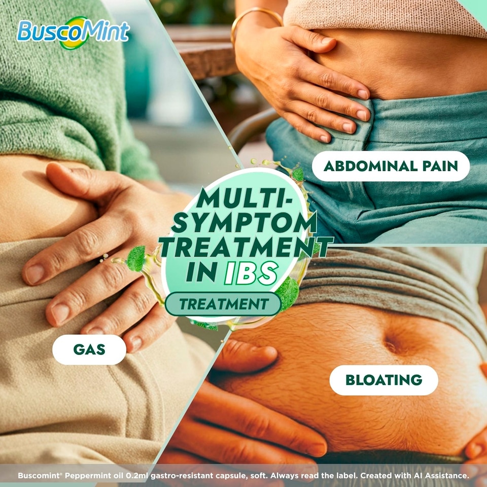 image 1 of Buscomint Peppermint Oil Gastro-Resistant Soft Capsules 24s