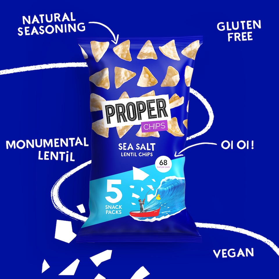 image 1 of PROPERCHIPS SEA SALT 5x14G