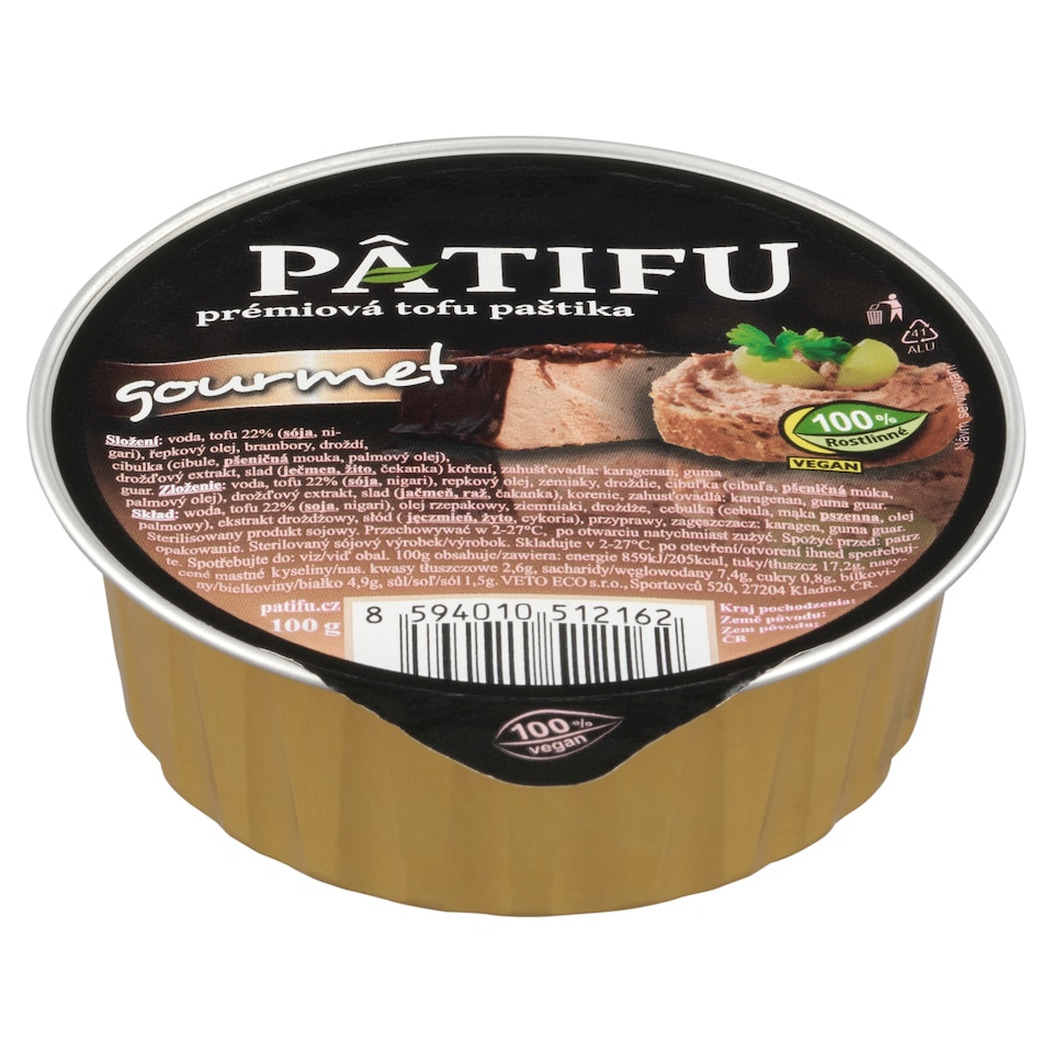 Obrázek 1 pro produkt Pâtifu Prémiová tofu paštika gourmet 100g