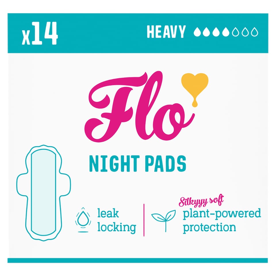 image 1 of Flo Bamboo Winged & Ultra Thin Night Pads x14