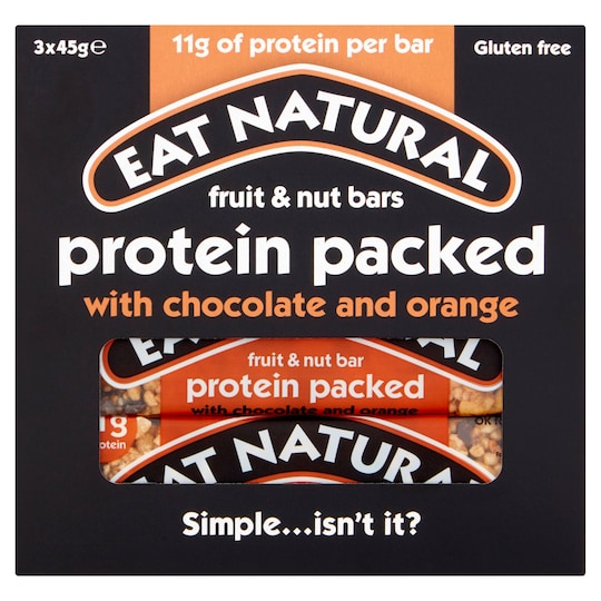 Eat Natural Protein Packed With Chocolate & Orange 3X45g