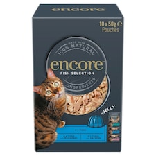 Encore Fish Selection In Jelly Cat Food 10 x 50g