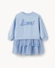 image 1 of F&F Girls Tulle Skirt Sweat Dress in Blue
