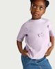 image 2 of F&F Girls Pure Cotton Bow Appliqué T-Shirt in Lilac