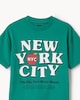 image 5 of F&F Boys Pure Cotton New York T-Shirt in Green