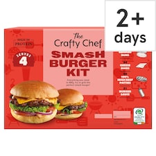 The Crafty Chef Smash Burger Kit with Cheese and Burger Sauce 838g