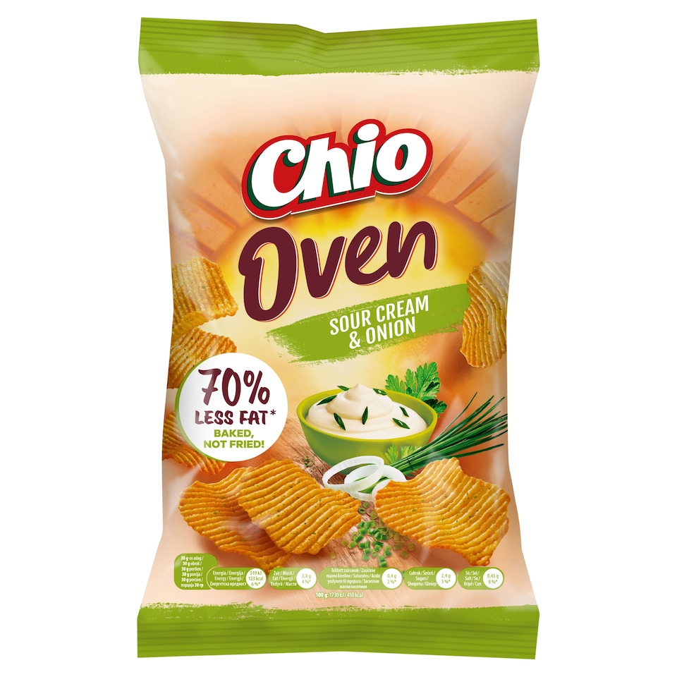 Chio Oven Sour Cream & Onion Potato Chips 100 g