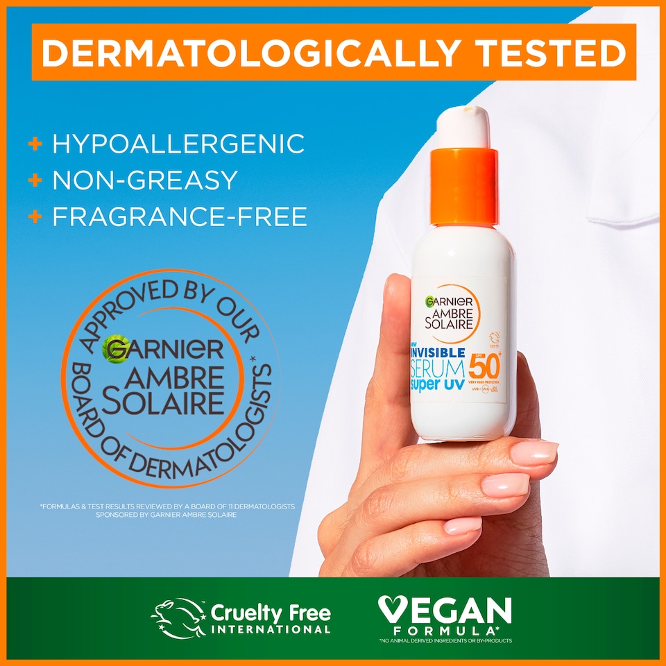 image 1 of GARNIER Ambre solaire SPF 50+ invisible super UV serum very high protection 30 ml
