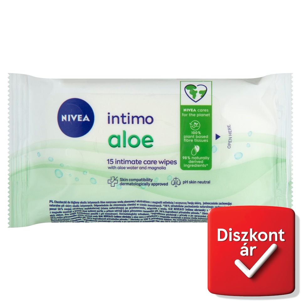 NIVEA Intimo Aloe Intimate Care Wipes 15 pcs