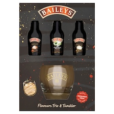 Baileys Flavours Trio & Tumbler Gift Set 17% Vol 3x5Cl