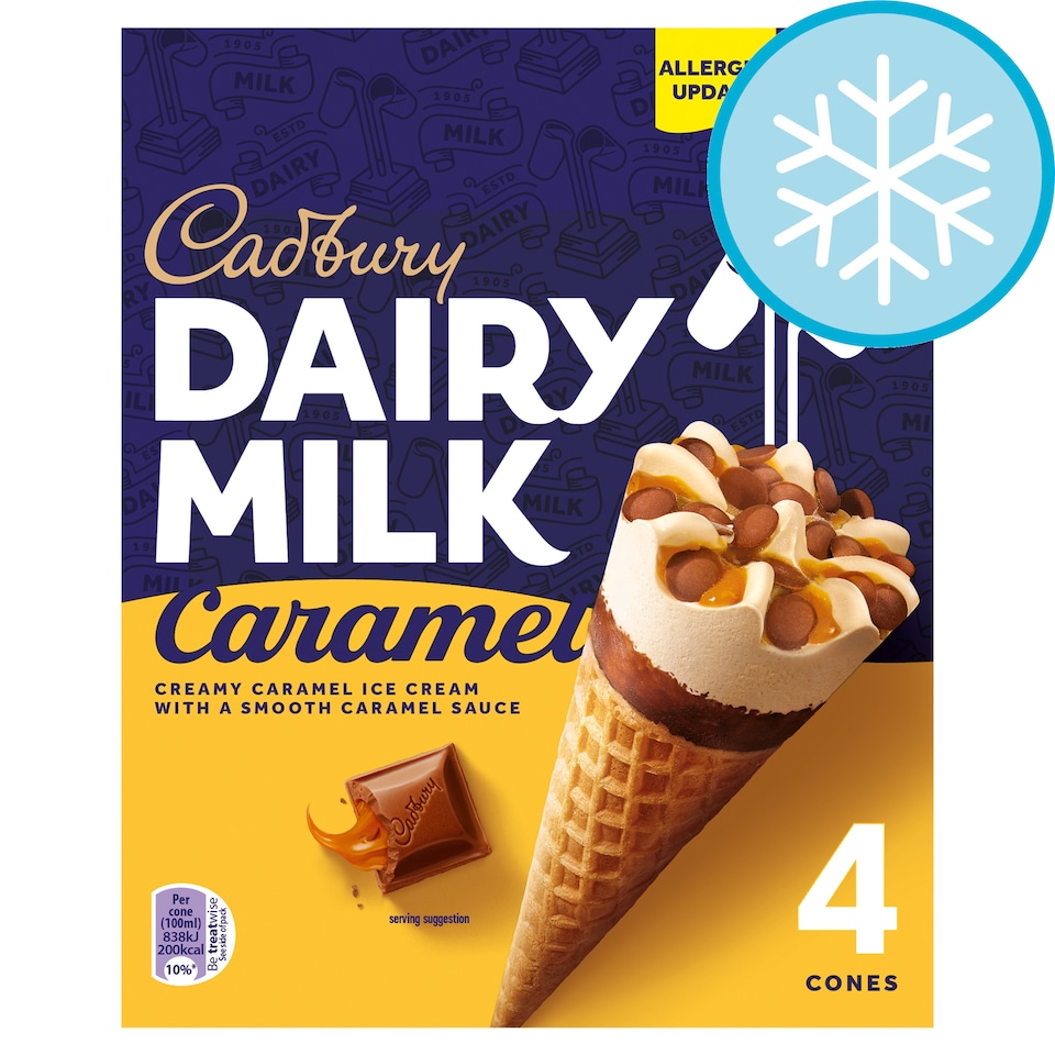 Cadbury Dairy Milk Caramel Ice Cream 4 X 100Ml