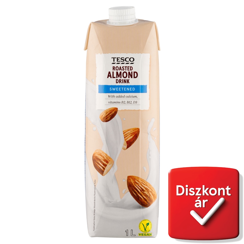 Tesco édesített mandulaital hozzáadott kalciummal és vitaminokkal 1 l