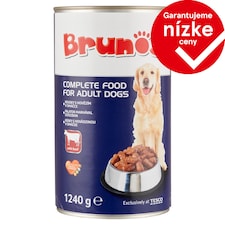 Brunos Kompletné krmivo pre dospelé psy kúsky s hovädzinou v omáčke 1240 g