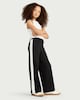 image 2 of F&F Girls Cotton Rich Wide Leg Joggers in Black