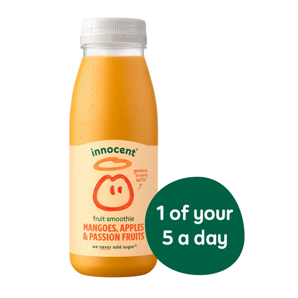 image 1 of Innocent Smoothie Mangoes Passion Fruits & Apples 250ml