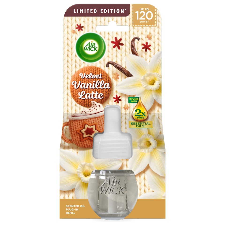 Air Wick Liquid Electrical Single Refill Velvet Vanilla Latte 19ml
