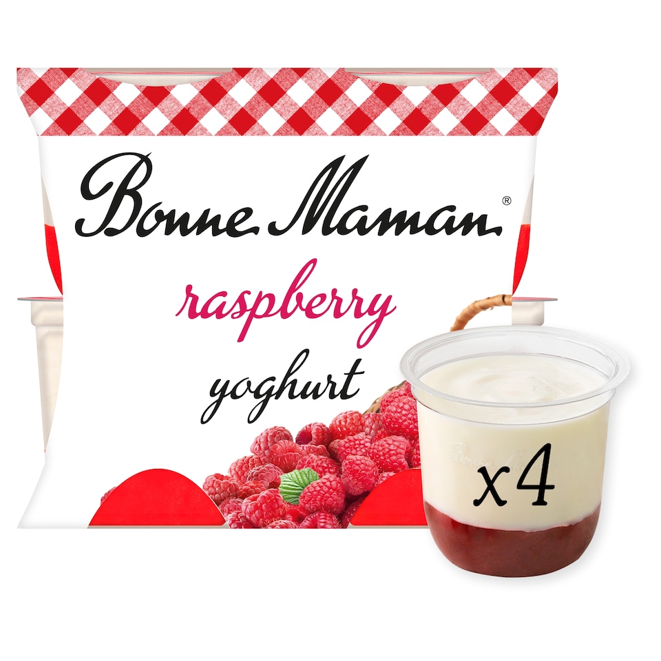 Bonne Maman Raspberry Yogurt 4X125g