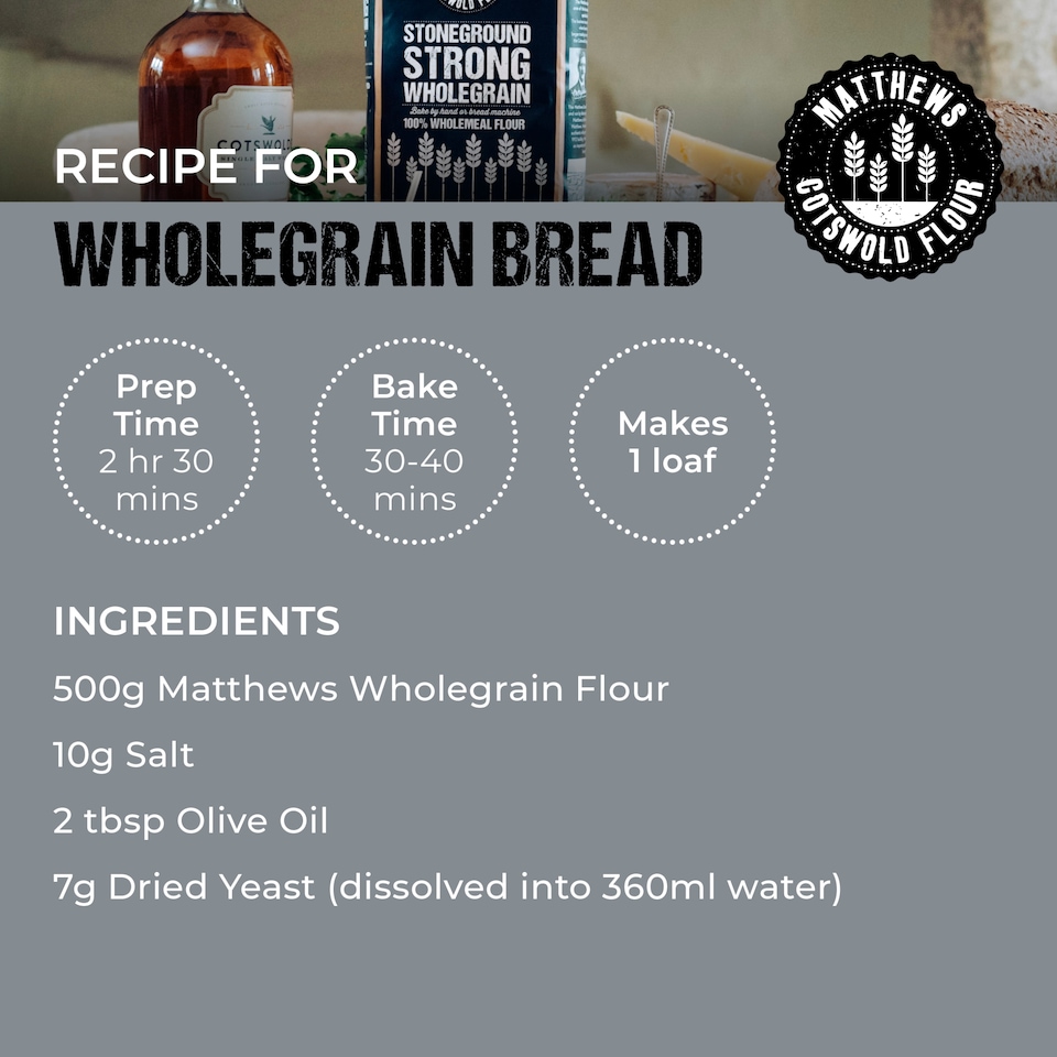 image 1 of Matthews Flour Stoneground Strong Wholegrain 1.5Kg